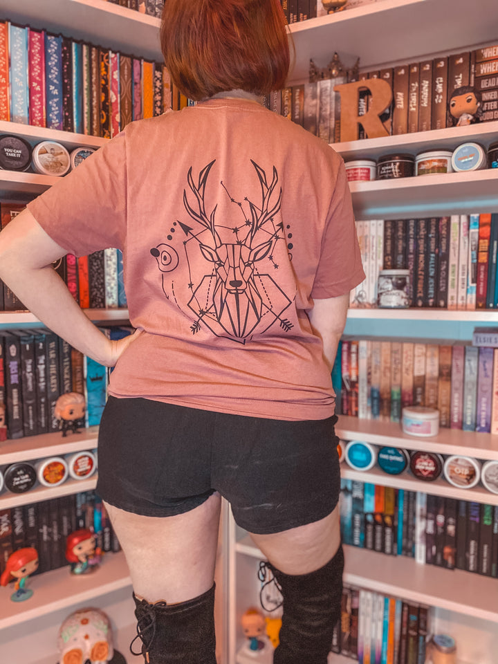 Tate James- La chica del arquero: BACK OFF Camiseta unisex de doble cara