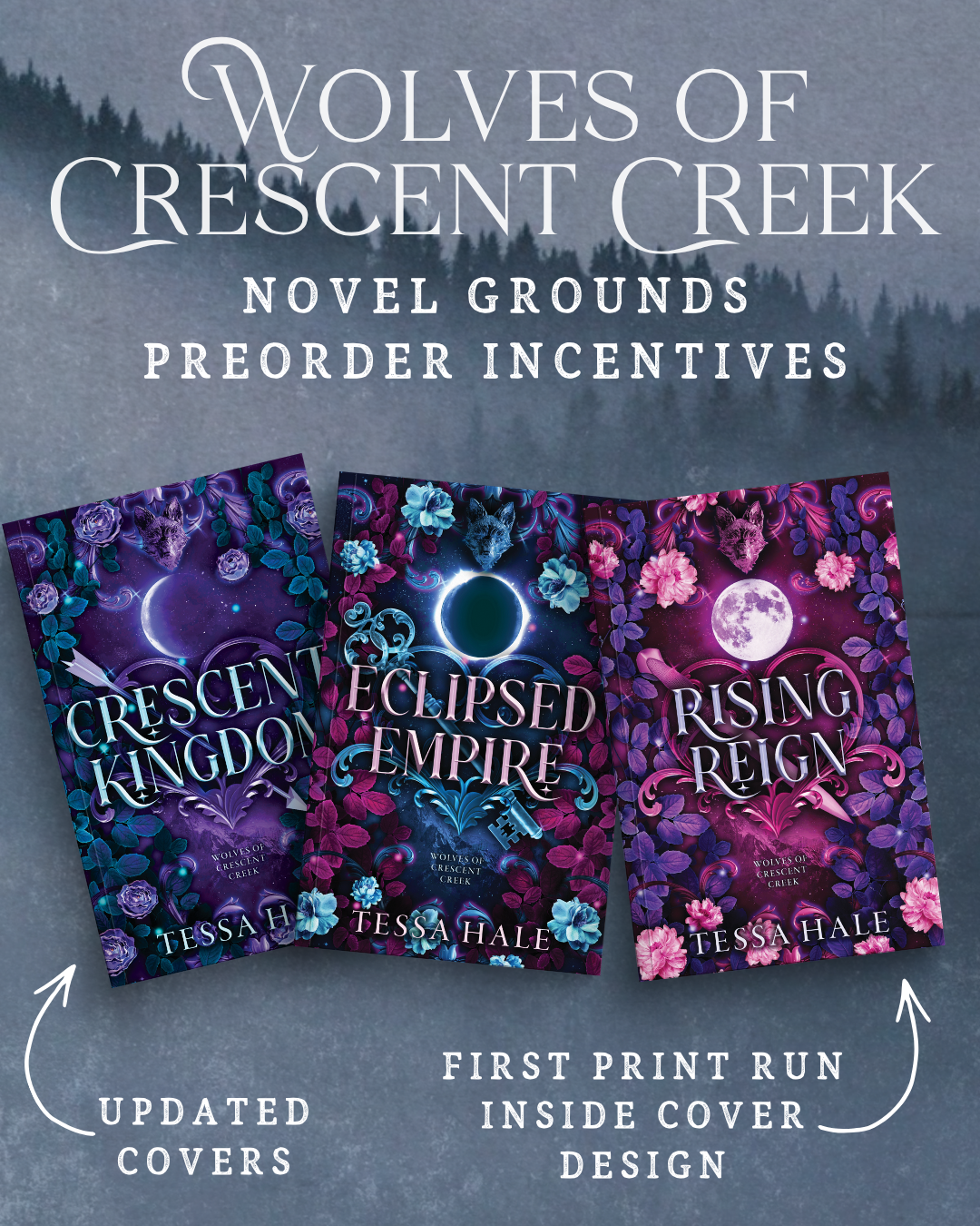 SIGNED- Rising Reign (The Wolves of Crescent Creek, 3) (bookplate)