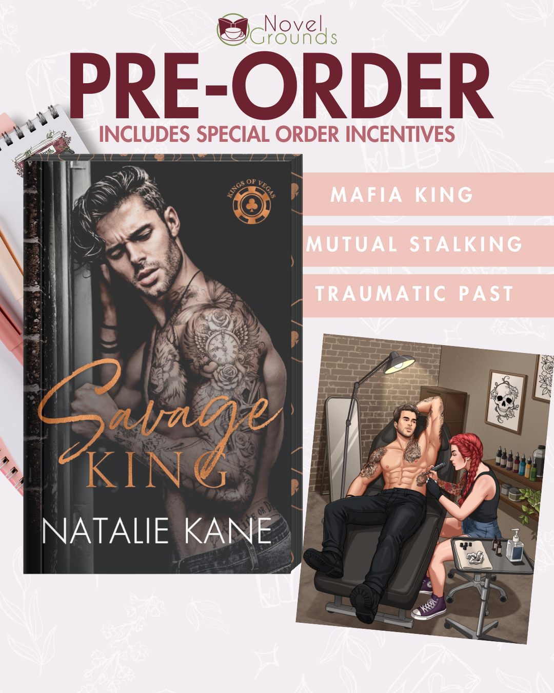 Pre-Order: Savage King: A Cat and Mouse, Dark Mafia Romance (Kings of Vegas Book 3)