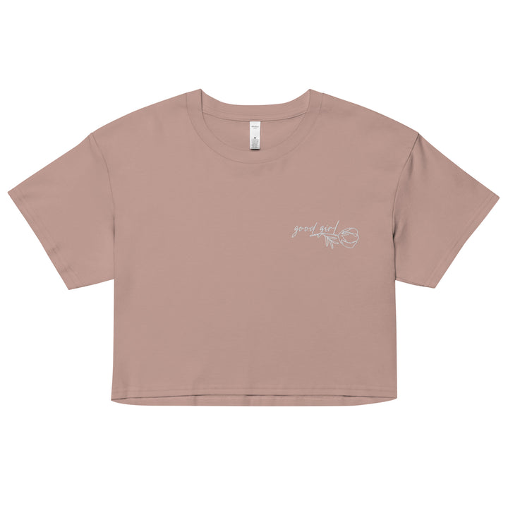 Good Girl Embroidered Crop Tee